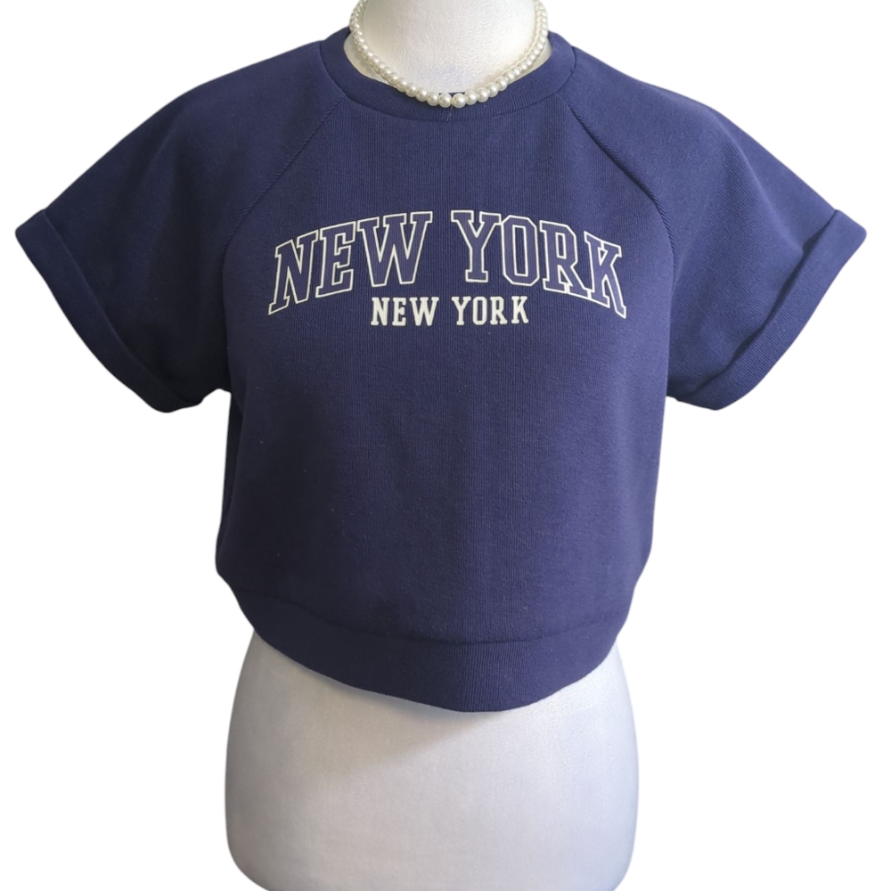 Forever 21 Kids Blue New York Graphic Tee size S